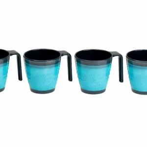 Flamefield Break-Resistant Granite Aqua Mugs